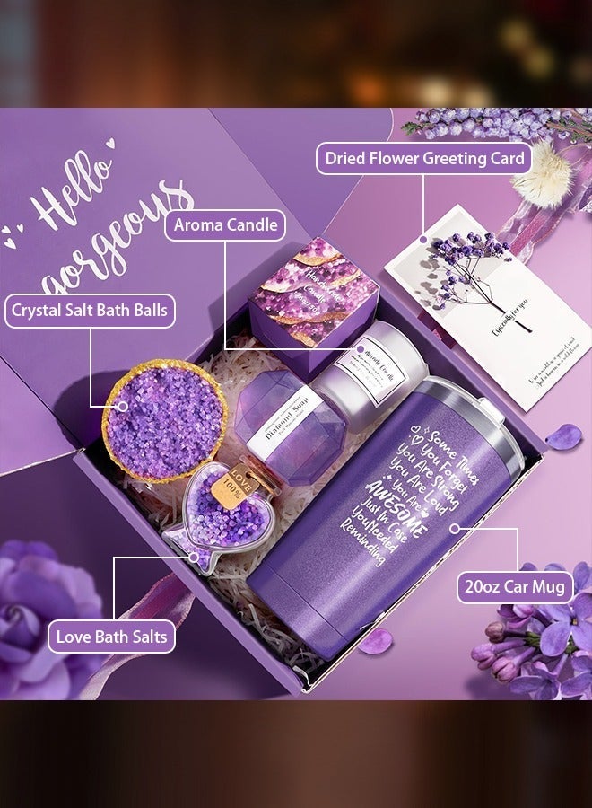 Bukela Spa Gift Set for Women – 7 PCS Luxury Lavender Bath Gift Set with Gift Box, Relaxing Self Care Spa Gifts, Perfect for Birthday, Christmas, Valentine’s Day, Mother’s Day, Thanksgiving & Anniversary, Gifts for Mom, Wife, Sister, Best Friend & Nurse - Image 3